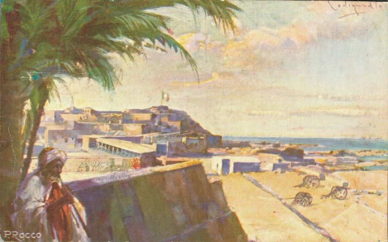 Libya Libia Tripoli Le Fortificazioni Vintage Postcard 07.42