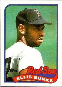 1989 Topps Baseball Card Ellis Burks Boston Red Sox sk3130