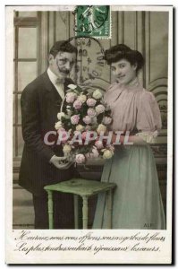 Old Postcard Fantasy Couple Happy we offer in these wreaths
