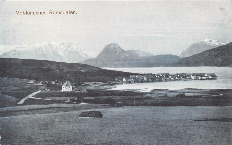 VEBLUNGSNES ROMSDALEN NORWAY NORGE L SODAHL POSTCARD c1910s