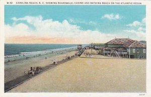 North Carolina Carolina Beach Showing Boardway Casino And Bathing Beach On Th...