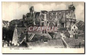 Old Postcard Arras Cathedral Army