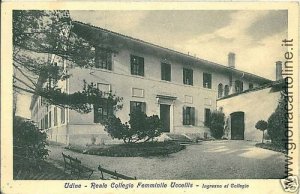 03766 VINTAGE POSTCARD: UDINE Citta' - UCCELLIS COLLEGE-