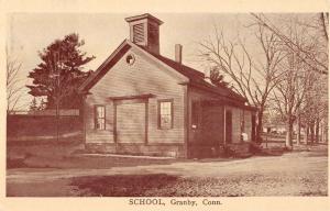 Granby Connecticut School House Street View Antique Postcard K72236