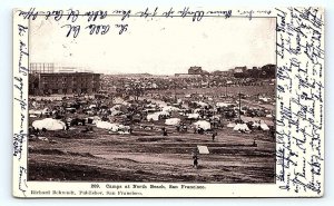 SAN FRANCISCO, CA California ~ 1906 EARTHQUAKE CAMP at NORTH BEACH Postcard