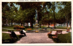 Maine Lewiston View In Lewiston Park 1935