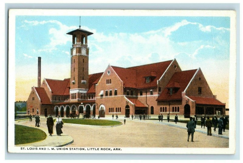 C.1920s St Louis & I.M. Union Station Little Rock Arkansas Vintage Postcard P94 