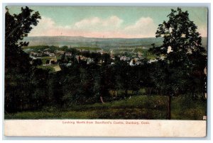 c1905 Looking North from Sandford's Castle Danbury Connecticut CT Postcard