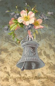 Beautiful ,Winsch, Silver Bell, Flowers, Easter Greetings, , Old Post Card