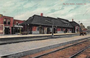 Anderson Indiana Big Four Depot Train Station Vintage Postcard AA9342