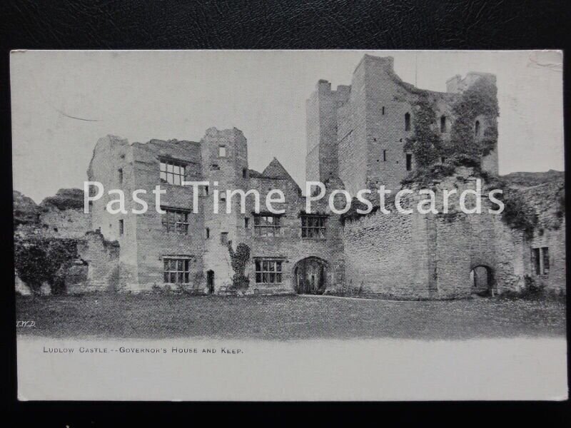 c1902 - Ludlow Castle - Governor's House and Keep - Undivided Back 160515