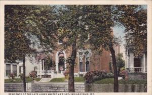 Indiana Indianapolis Residence Of The Late James Whitcomb Riley 1917