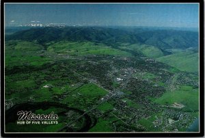 Aerial View Missoula Hub of Five Valleys Montana Postcard