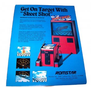 Skeet Shot Arcade Flyer Original Vintage Video Game Promo Artwork Sheet 1991