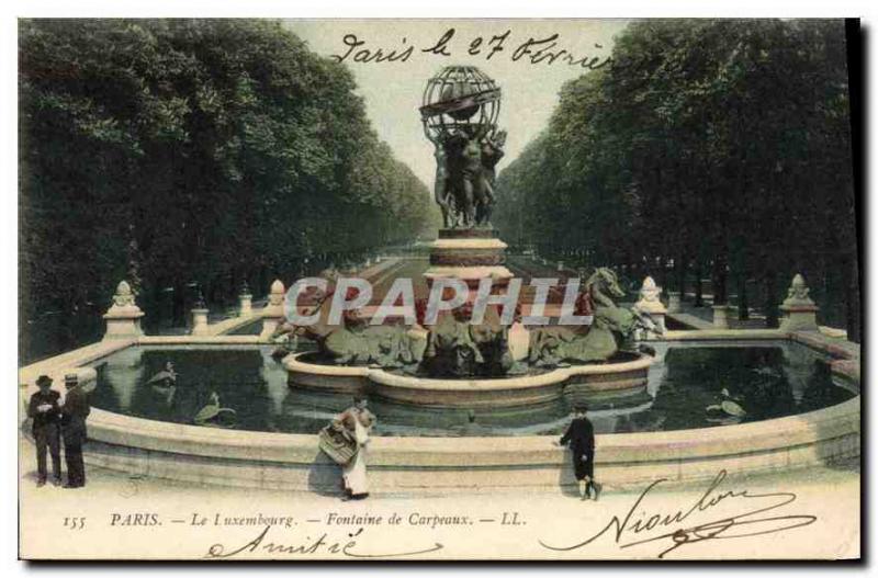  Brunnen Ansichtskarten-Paris Luxemburg von Carpeaux