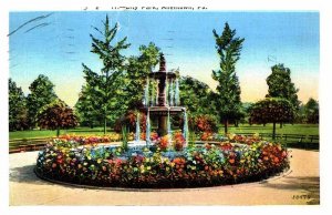 Postcard FOUNTAIN SCENE Allentown Pennsylvania PA AT7768