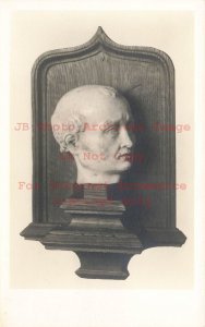 OH, Cleveland, Ohio, RPPC, Museum of Art, Abelard's Head of a Man Statue