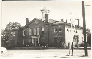 Irwinton GA Wilkinson County Courthouse Republic Gas Real Photo RPPC Postcard