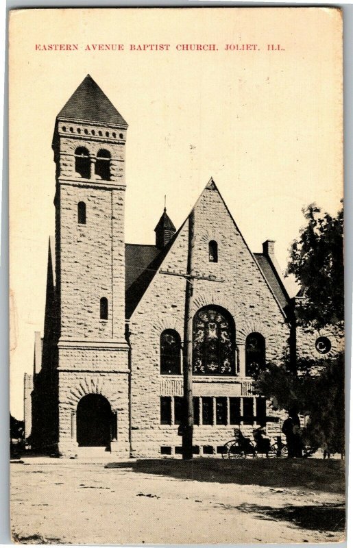 Eastern Avenue Baptist Church, Joliet IL c1910 Vintage Postcard S28