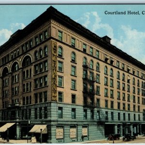 1911 Canton, OH Courtland Hotel UNP Litho Photo Postcard Schartenberg Teich A207