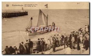 Old Postcard Belgium Blankenberghe A sea excursion boat