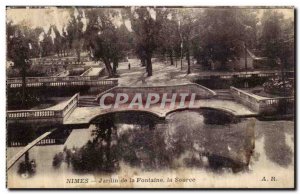 Old Postcard Nimes Fountain Gardens Source