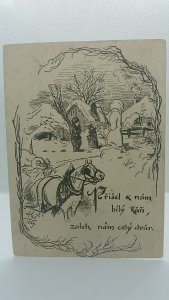 Vintage Postcard by Czech Artist Mikulas Ales circa 1920 #1