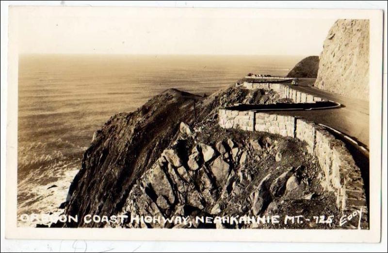 OR - Oregon Coast Highway, Neahkahnie Mountain.  RPPC