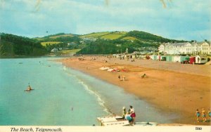 UK England Shaldon from Teignmouth beach bathing booths