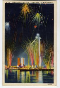 Fireworks Display Over Lagoon - 1933 Chicago Worlds Fair