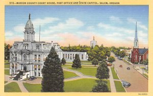 Marion County Court House, Post Office, State Capitol Salem, Oregon OR  