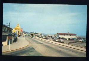 Hull, Massachusetts/MA Postcard, Ocean Boulevard, Stores, Cars,  Nantasket Beach