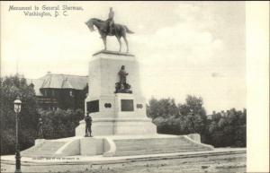 Washington DC Monument to General Sherman c1905 Postcard EXC COND