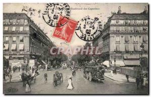 Old Postcard Paris Boulevard des Capucines