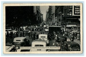 C1905 Fifth Avenue And 42nd Street Looking North New York City NY Postcard 