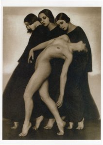 Rudolf Koppitz 1926 Risque Carbon Photo Movement Study RPC Postcard