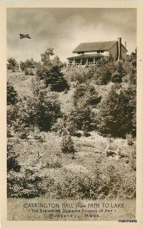 1944 Monterey Massachusetts Carrington Hall Berkshire School postcard 9459 