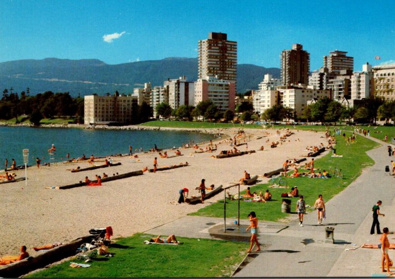 Canada Vancouver English Bay Beach Scene