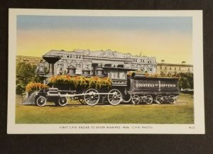 Mint Canada First CPR Engine To Enter Winnipeg Real Color Picture Postcard