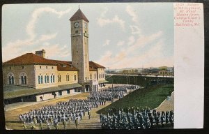 Vintage Postcard 1901-1907 5th Regiment, Mt. Royal Station, Baltimore, Maryland