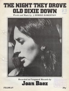 The Night The Drove Old Dixie Down Joan Baez Sheet Music