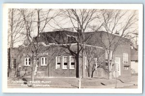 Mora Minnesota MN Postcard RPPC Photo Municipal Power Plant Unposted Vintage