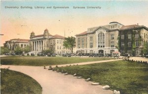 Postcard 1939 Syracuse New York Chemistry Bldg University hand colored 24-6025