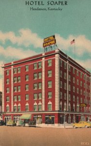 Vintage Postcard Hotel Soaper Landmark Henderson Kentucky KY City News Agency