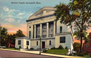 Massachusetts Springfield Masonic Temple 1947 Curteich