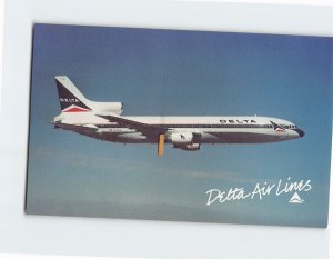 Postcard Lockheed L-1011 TriStar Delta Airlines