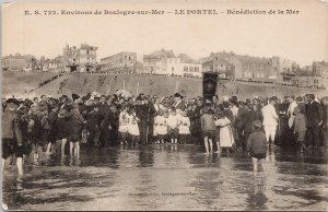 Envisions Boulogne-sur-Mer Le Portel Benediction de la Mer France Postcard H61