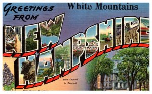 Greetings New Hampshire   White Mountains LARGE LETTER