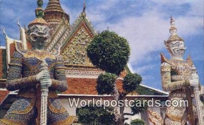 Giant Guardians, Wat Arun Temple of Dawa Bangkok Thailand Unused 