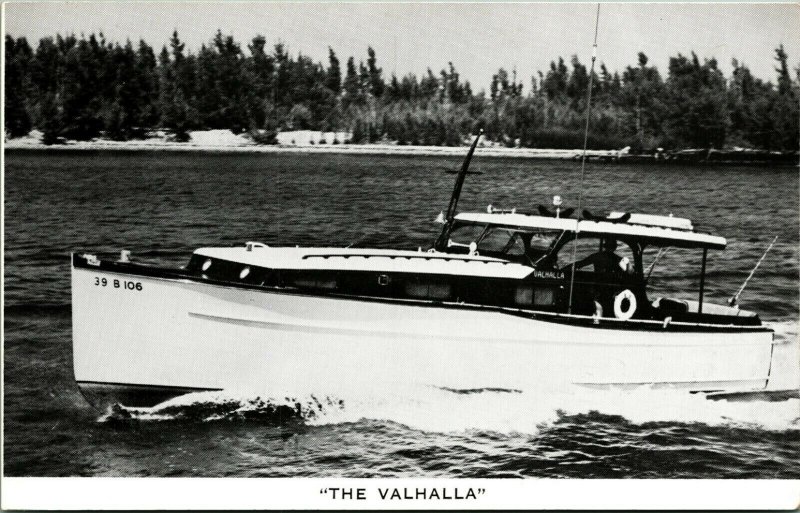 The Valhalla Boat Harold Warp Pioneer VIllage Minden NE UNP Chrome Postcard P9
